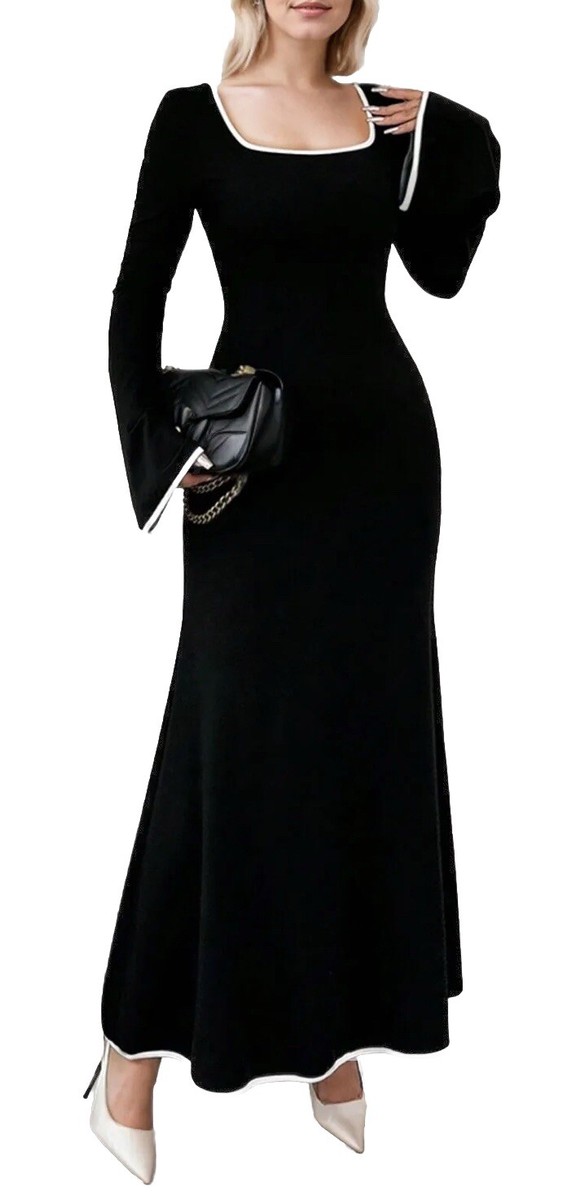 long sleeve black dress funeral Women's May Queen Mother Of Groom V Neck Sheath Formal Gown Mq2163 Size 3XL Deep pockets to hide your tissues vbnergoie Women's V Neck Lace