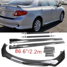 Carbon Fiber Front Lip Chin Bumper Spoiler Side Carbon Fiber For Toyota Coroll