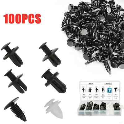 Retainer Clips Body Bumper Rivet Retainer Trim Molding Push Pin Clip Assortment-