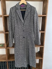 Therapy (house Of Fraser) Wool Mix Grey Maxi Winter Coat Size 10