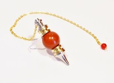 ° PENDULE JASPE ROUGE  4 PLATEAUX  EMETTEUR MICRO VIBRATOIRE RADIESTHESIE