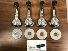 Window Crank Handle 8pc set 65-66 black knob w/washers Chevelle Nova Chevy II 67