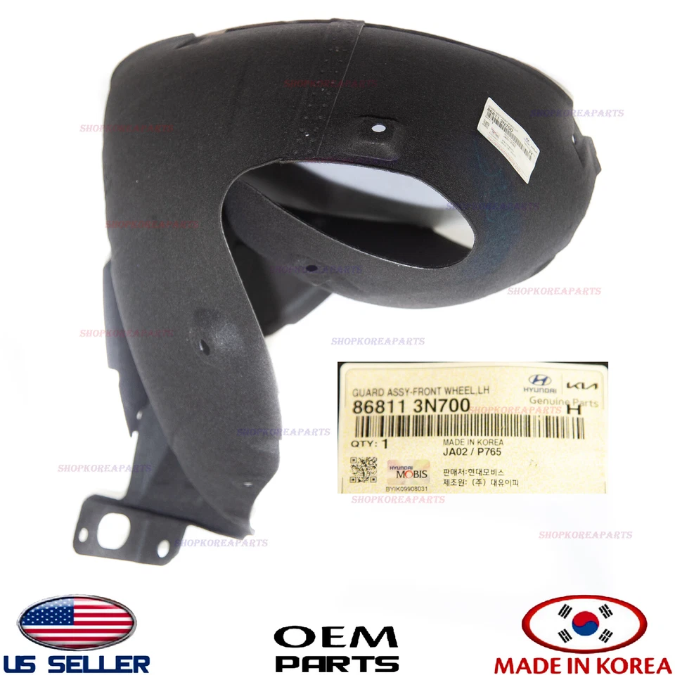 Forro de guardabarros delantero izquierdo genuino OEM lado del conductor Hyundai Equus 2014-2016 Foto 2 de 3