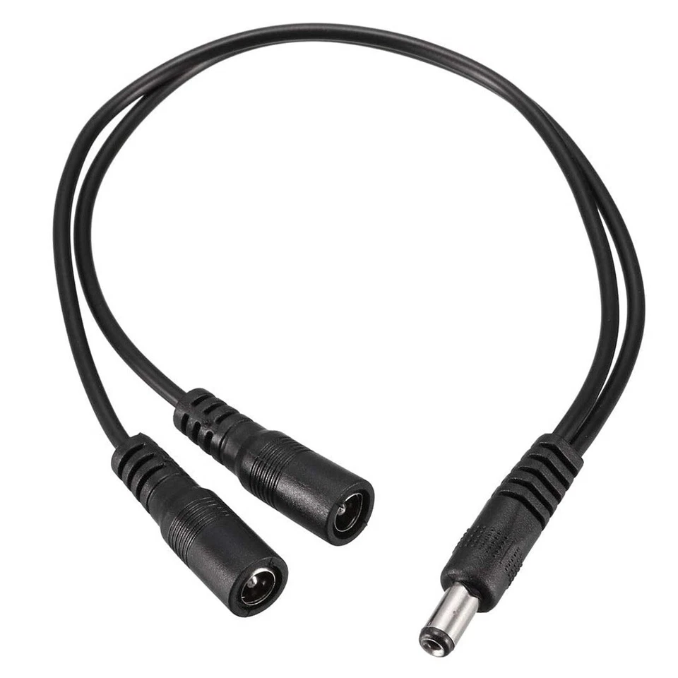 5.5mm x 2.1mm DC Power Splitter Cable Cord 1 Male to 2 Female Port Pigtals 12V - Image 3 of 4