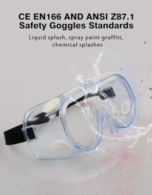 12-Pack Clear Safety Glasses – Adjustable Temples, Full Coverage Anti-Scratch Lens With UV & Impact Protection