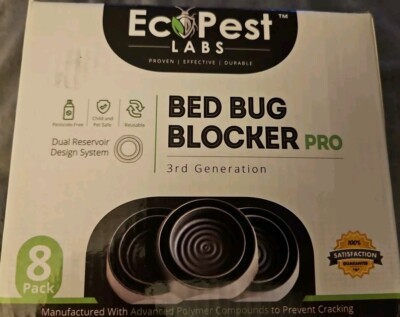 EcoPest Labs Bed Bug Blocker Pro Eco Friendly Interceptor Traps 8-Pack