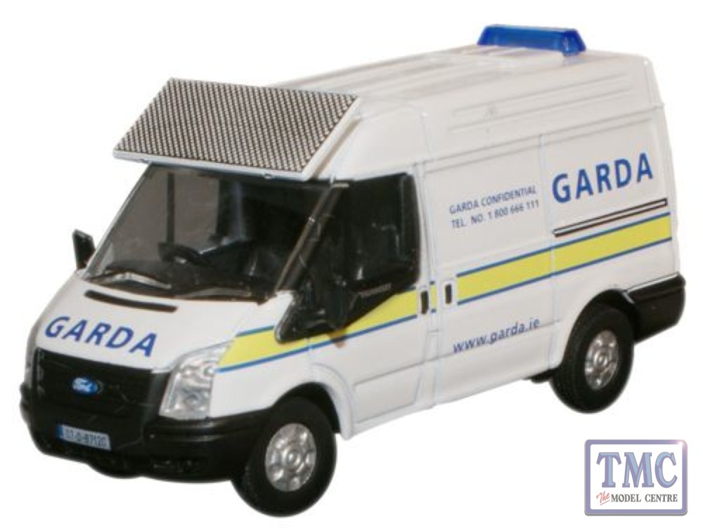76FT007 Oxford Diecast Garda Ford Transit SWB Med. 1/76 Scale OO Gauge