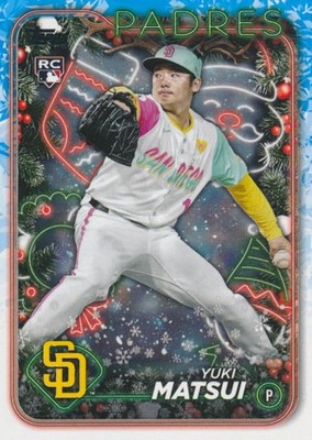 2024 Topps Holiday VARIATION #H191 YUKI MATSUI - Rookie - San Diego Padres