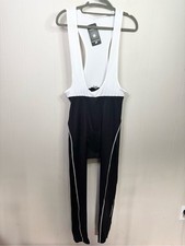 Zero Bike thermal cycling bib pants with white straps black white new L