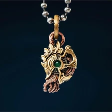 Steampunk Nautilus Pendant in Brass, Cool Jewelry, Special Gift for Boyfriend