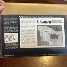 SPI 1973 Wargame El Alamein No Box Unpunched