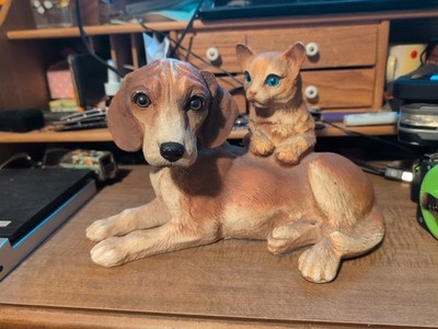 vintage dog and cat figure Made In USA