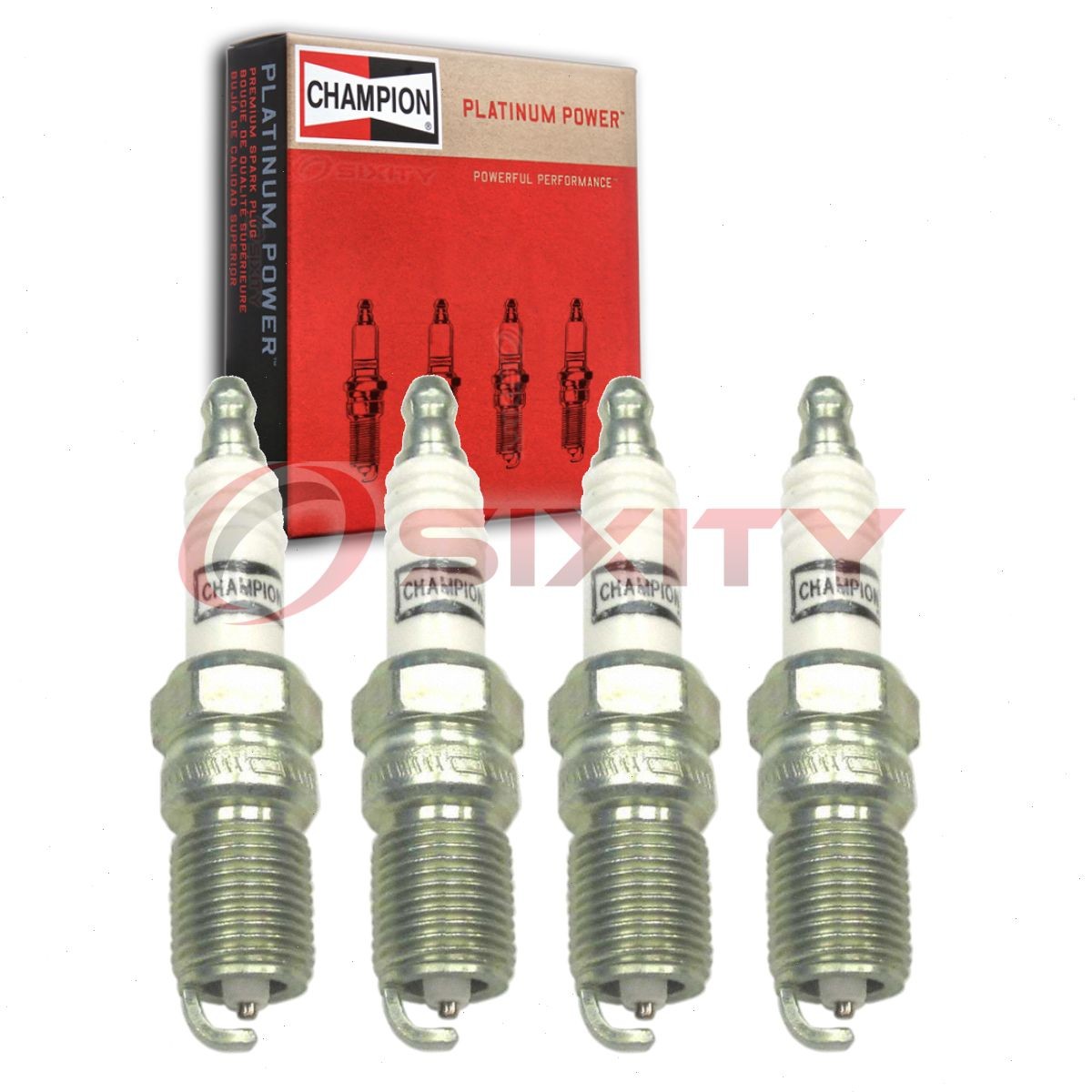4 pc Champion Platinum Spark Plugs for 1978-1982 Ford Fairmont 2.3L L4 cc