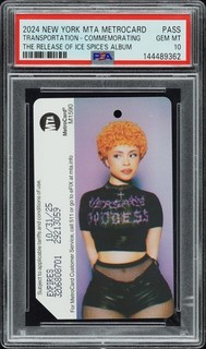 PSA 10 GEM MINT 2024 Ice Spice Y2K Album Release NYC MTA MetroCard Limited Rare