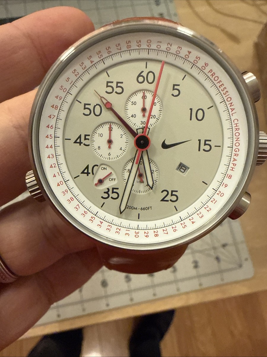RARE VINTAGE NIKE UNIQUE Men's ALARM PRO CHRONOGRAPH WATCH