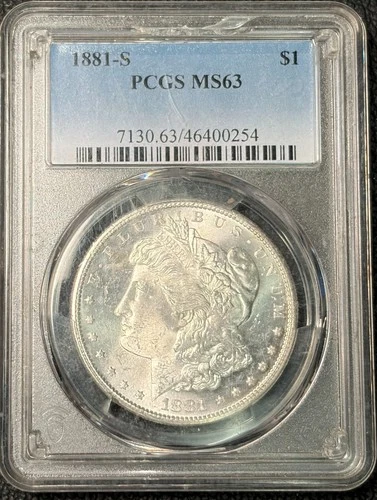1881-S PCGS MS63 Morgan Silver $1 - Chipped & Scratched Holder