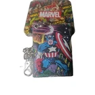 Marvel Comics Leather Trifold Wallet Belt Loop Chain Snap Captain America