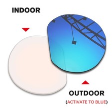 Transition-Clear to Blue Replacement Lenses for Oakley Meta HSTN OW8002 51mm