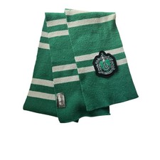Harry Potter Slytherin House Knit Scarf Green White Striped 60" x 6.5" Cosplay