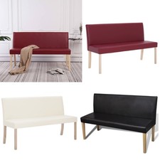 Industrial Bank Kunstleder Sitzbank mit Polsterung Sofa Couch 139,5x50x86 cm 