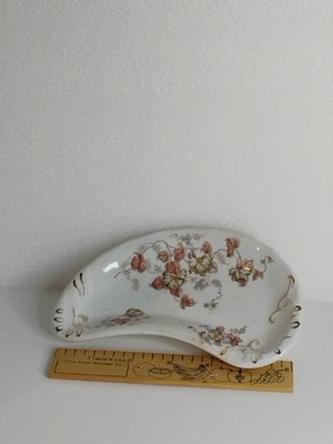 Vintage J & G Meakin Hanley Mentone Set of 1 Bone Dish Pink Flowers 