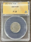 Better Date ANACS F12 1917-S Buffalo Nickel