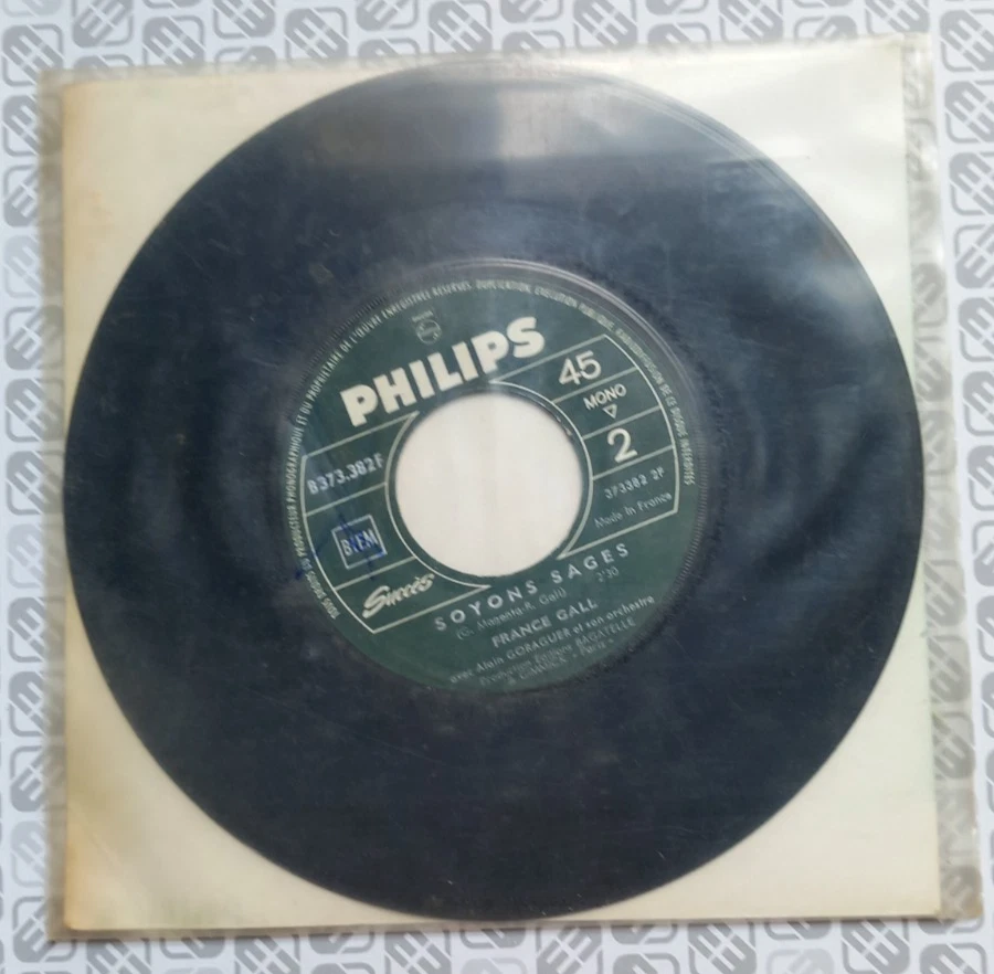 FRANCE GALL SP 45T JUKEBOX COMPLET de 1964 Mes Premières Vraies Vacances 373.382 - Photo 3/3