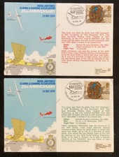 GB 1974 RAF Gliding & Soaring Association Covers x 2 different designs (RAF53)