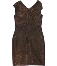 Tadashi Shoji Womens Sequin Cocktail Dress, Metallic, X-Small