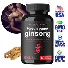 Korean Red Ginseng Extract 1065mg  120 Capsules to Enhance Concentration