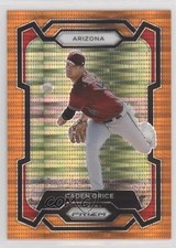 2024 Panini Prizm Orange Pulsar Prizm 5/399 Caden Grice #295 16wc