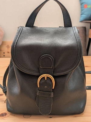 Excellent Condition] OLD COACH 4152 Black Leather Mini Backpack