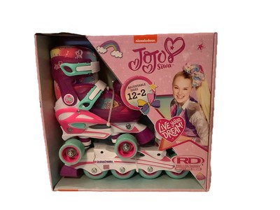 Girl's Roller Derby JoJo 2 In 1 Adjustable Roller Blades Skates Size 12 - 2 NIB