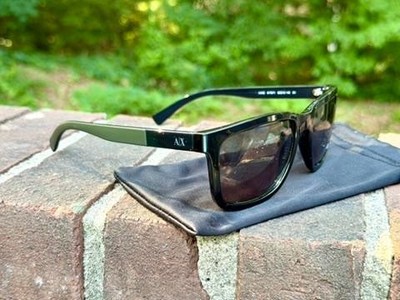 Armani Exchange AX 4045S Prescription Sunglasses Mens Black Frame 56 18 140