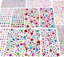 3228pcs Gems Stickers, Self Adhesive Rhinestone Jewel Stickers, Acrylic Gems DIY
