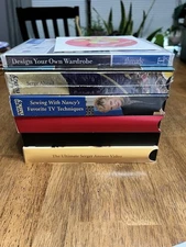 Lot of 8 Instructional Sewing Videos DVD VHS Sewing with Nancy, Clotilde, & More