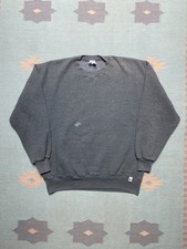 Vintage 90s crewneck sweatshirt Russell athletic gray blank paint distressed XL