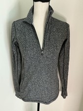 LULULEMON Outrun 1/2 Zip Running Ripple Jacquard Black  White Pullover Stretch