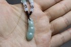 Cert'd Natural Light green A Jadeite jade Hand-Carved Green beans Pendant — photo 6