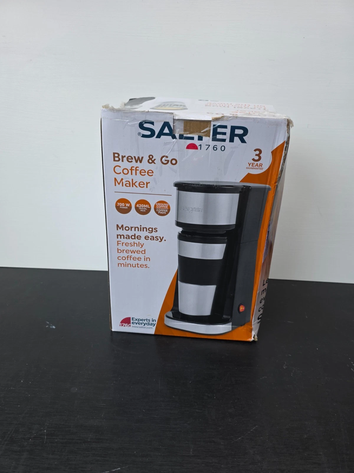 One Cup Coffee Maker with Travel Mug - Brew in 3-4 Minutes for Coffee Lovers
