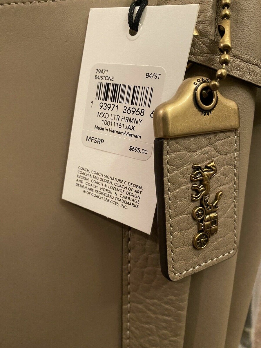 Coach Harmony Hobo Women's Leather Bag - Brass/Stone (79471) for