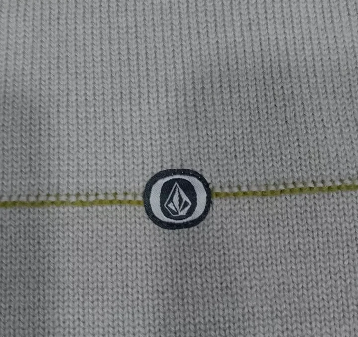 Vintage Volcom Vandal Wool Sweater Jumper Pullover Beige Grey Mens XL Y2K - Image 4 of 4