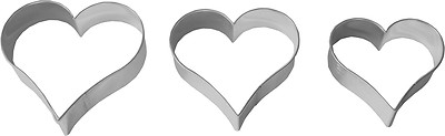 Birkmann  Terrassenausstecher Herzausstecher Edelstahl  ø 4,5,6 cm  3 fach