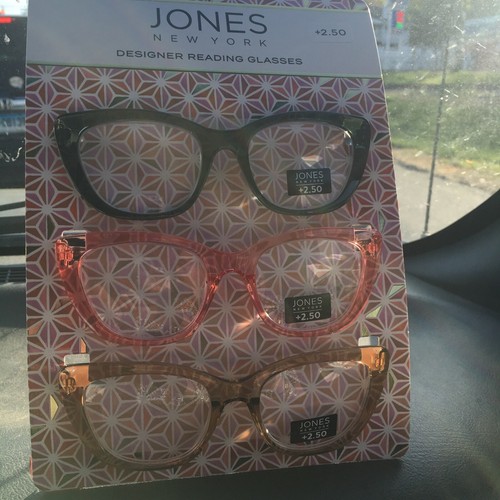 JONES NEW YORK 3-PACK +2.50 Reading Glasses Readers SiLVER CORAL AMBER - Picture 5 of 8