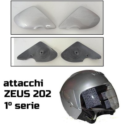 Ricambi attacco attack Visiera visor casco helmet jet ZEUS JFM202 argento  silver | eBay