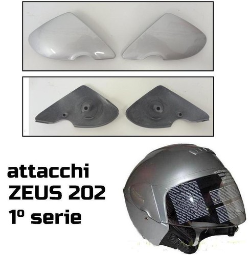 Ricambi attacco attack Visiera visor casco helmet jet ZEUS JFM202 argento  silver | eBay
