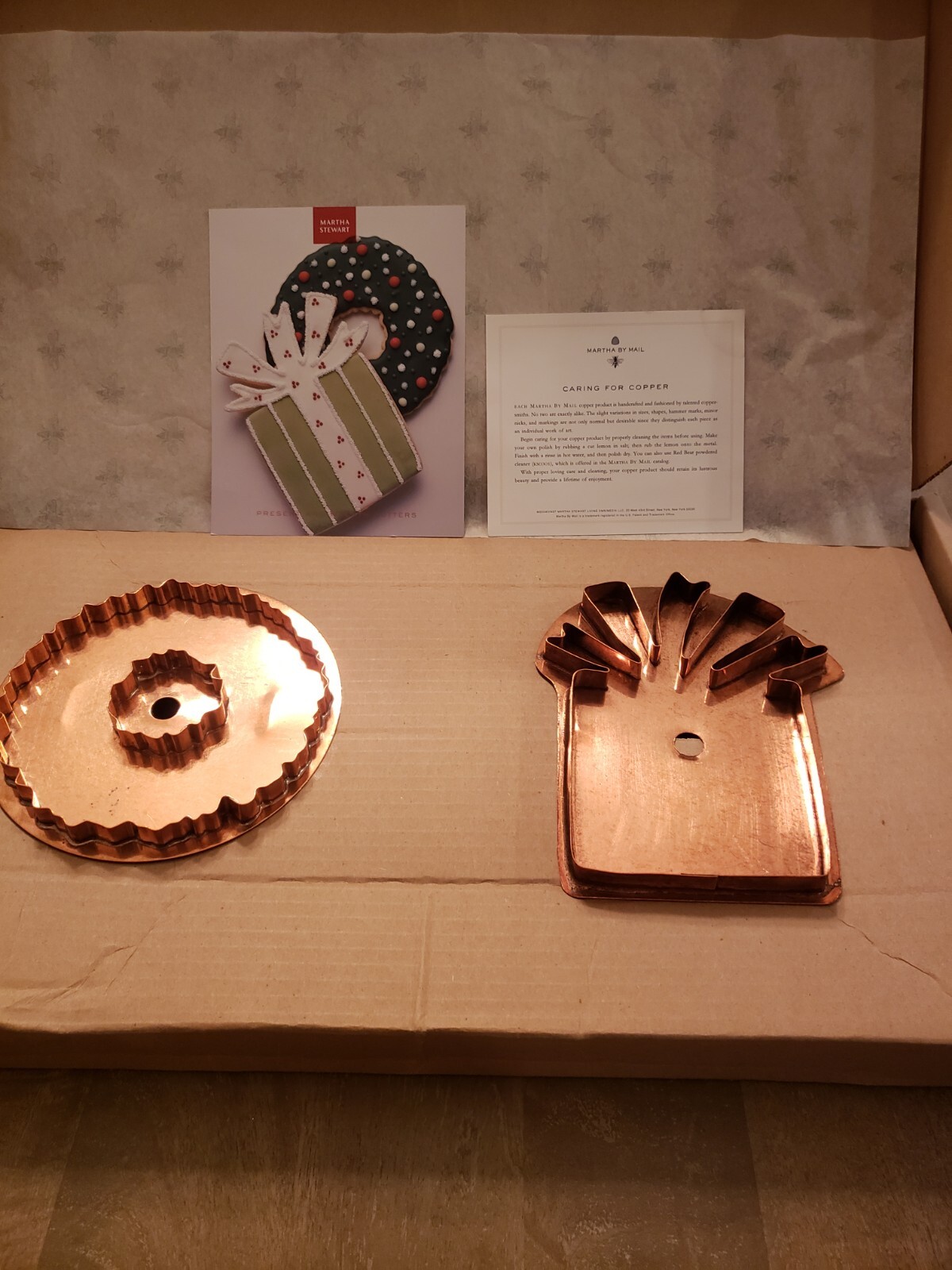 Martha Stewart Copper Cookie Cutters Christmas Present Wreath Set eBay