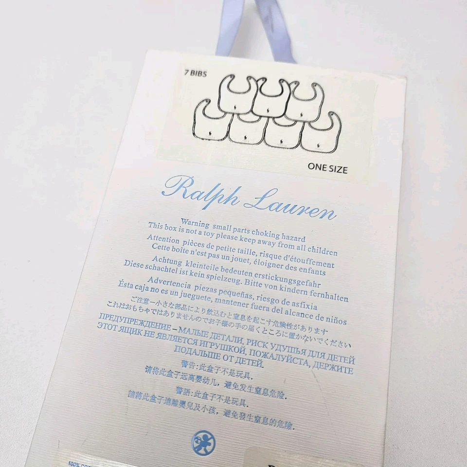 Juego de 7 baberos de bebé Ralph Lauren para niñas Foto 3 de 4