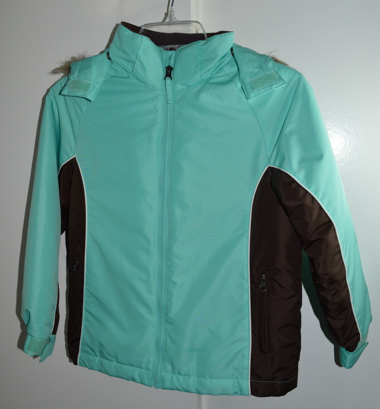 CHEROKEE Girl's Teal Jacket With Removable Faux Fur Trimmed Hood Size 6