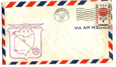 Eastern Airlines First Flight Cincinnati Ohio - Chicago Illinois - 1960